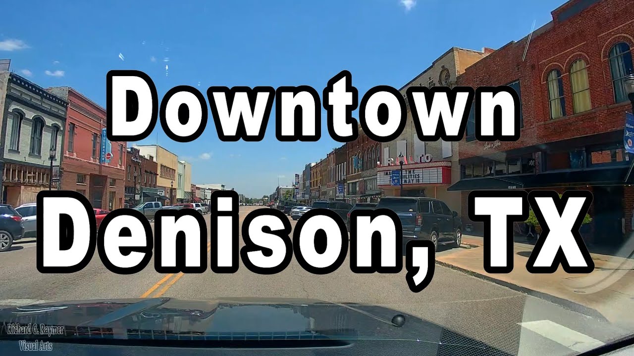 Driving Downtown Denison, TX (II) (Better Dash Cam)