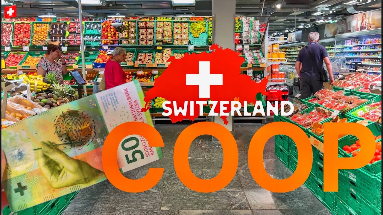 Fresh Grocery Prices in Switzerland 🛒🇨🇭COOP || Swiss Supermarket Prices | 50 CHF Shopping Test 