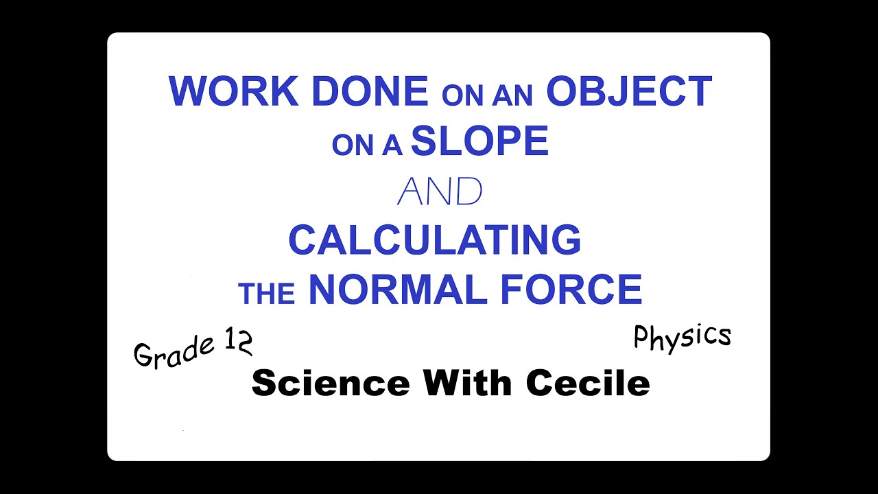 Calculating Work Done on an Object on a Slope - Basic Calculations