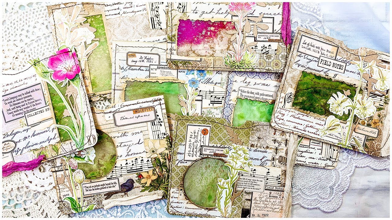 Pretty window pockets for junk journals! Super easy and quick | Junk journal pockets tutorial