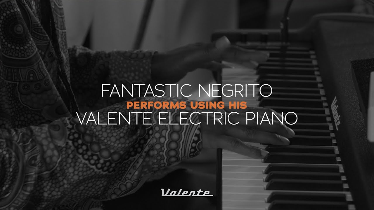 Fantastic Negrito performs using his Valente Electric Piano