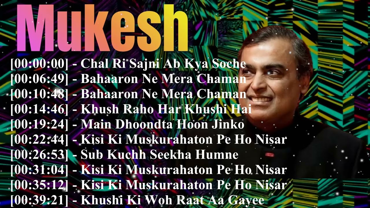 ☕ Mukesh Relaxing Music | Soft Hindi Songs, Evergreen Melodies & Soulful Favorites