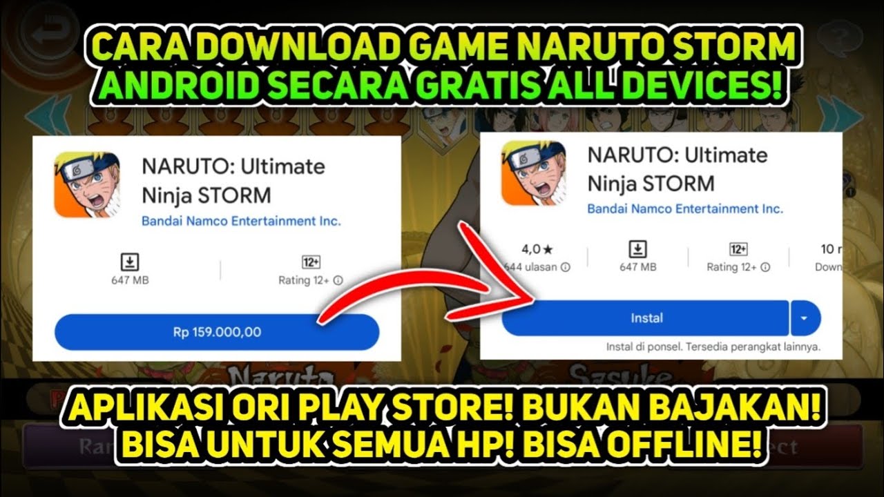 100% BERHASIL ❗CARA DOWNLOAD GAME NARUTO ULTIMATE NINJA STORM ANDROID SECARA GRATIS ‼️