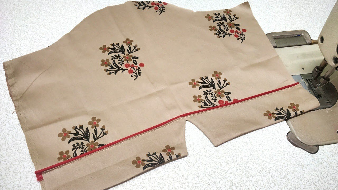 Slit Sleeves For Kurti | Simple and Easy Elbow Sleeve Piping Design | Baju Ka New Design