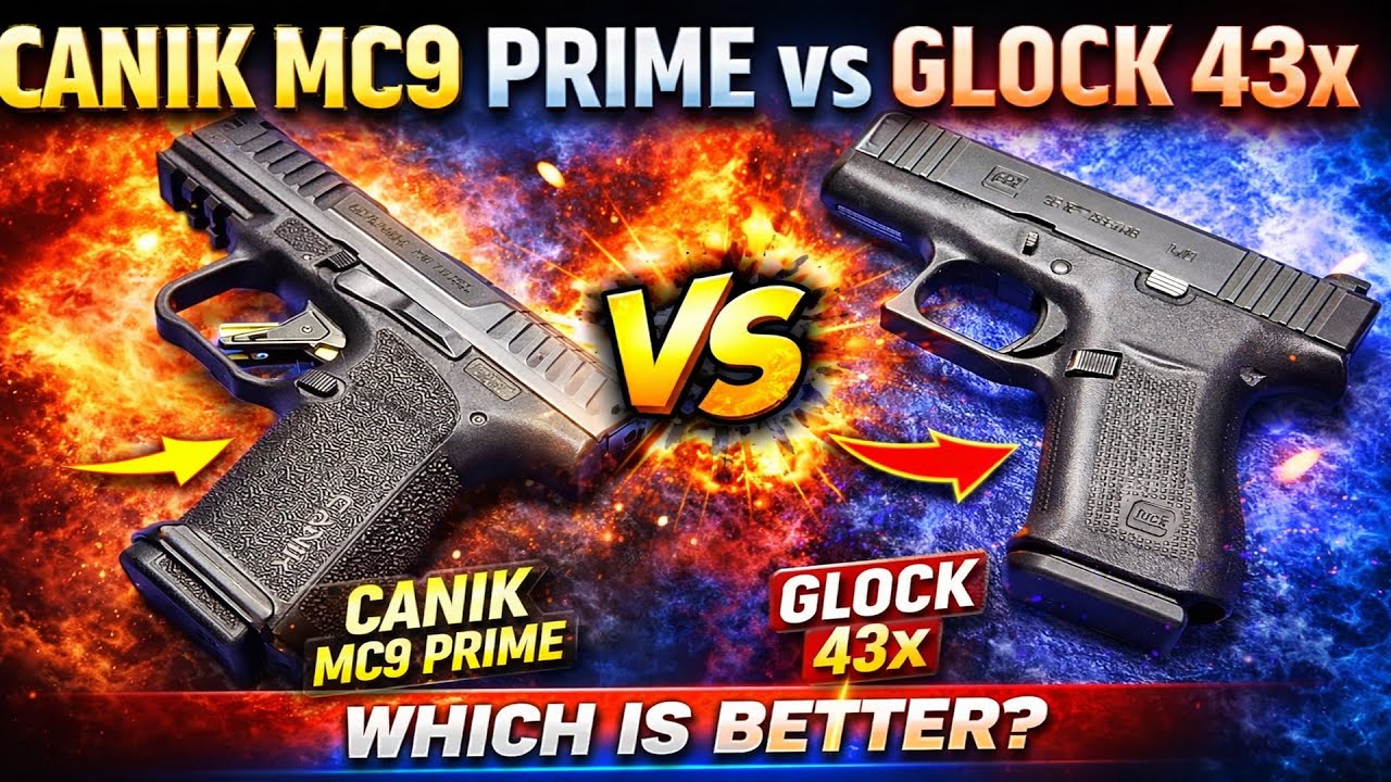 Which Concealed Carry Pistol Reigns Supreme? Glock 43x or Canik MC9 Prime?
