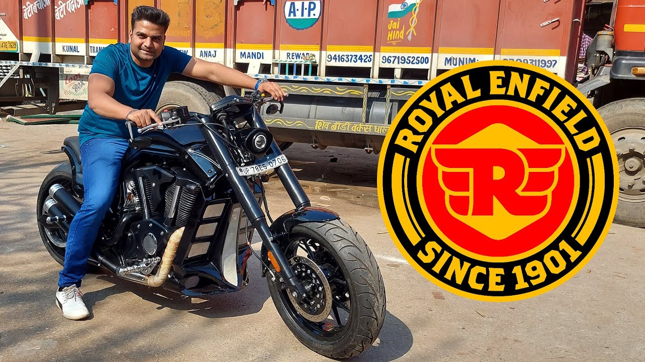 Custom chopper type modification on a Royal Enfield - King Indian