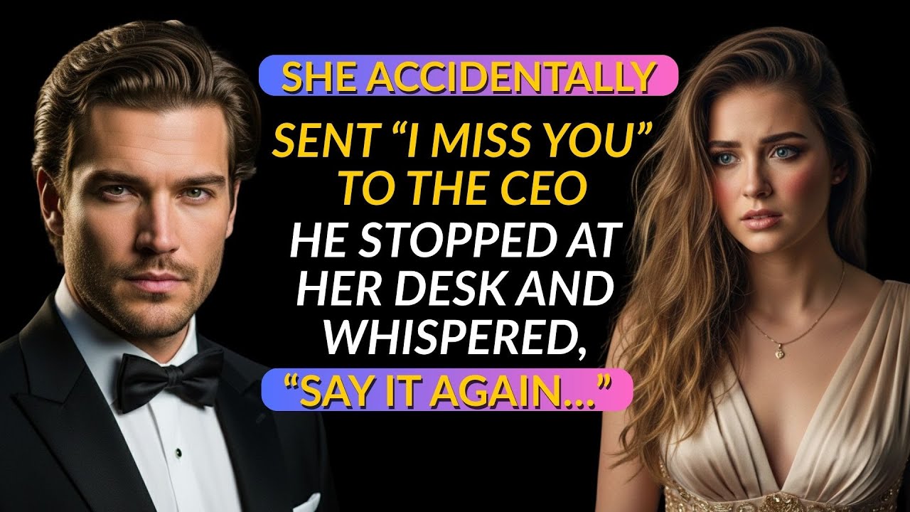 She Accidentally Sent “I Miss You” to the CEO — He Stopped at Her Desk and Whispered, “Say It Again…