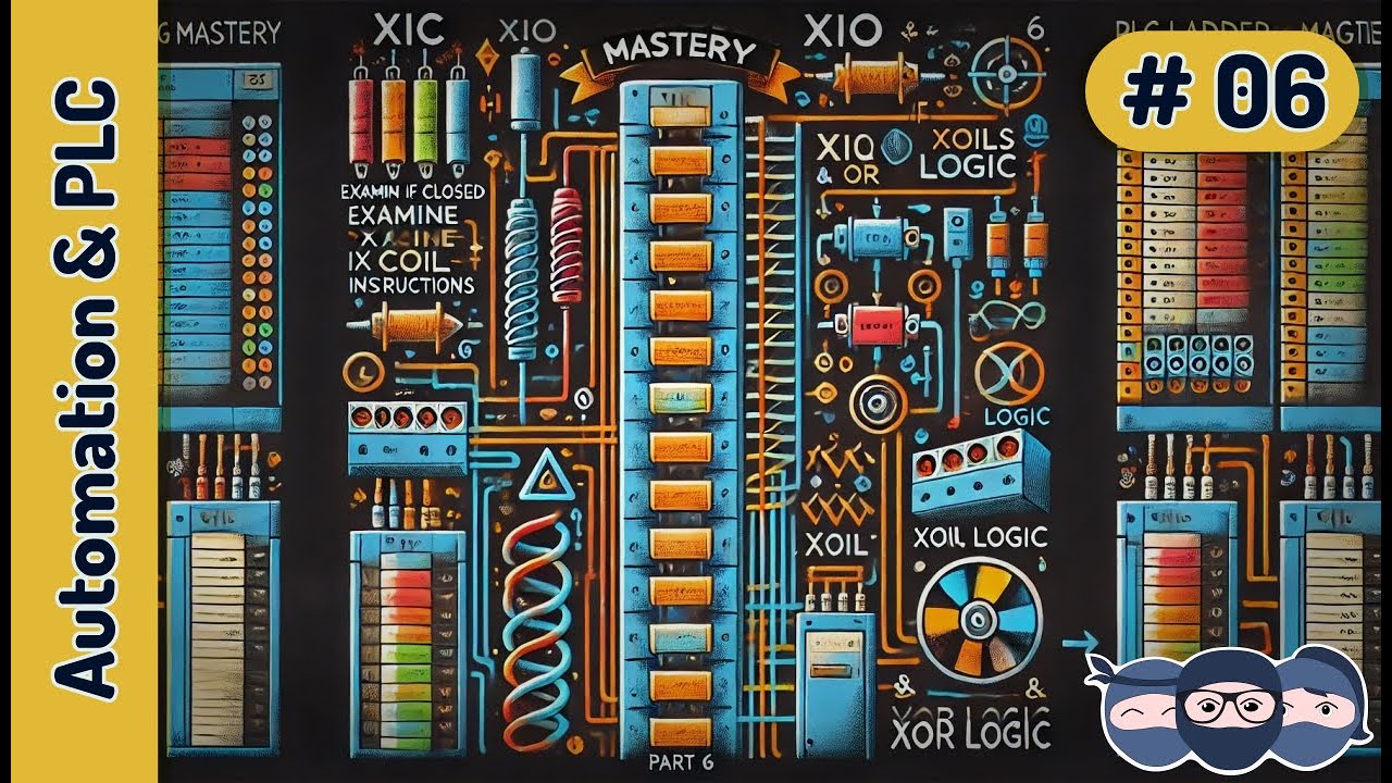 PLC Ladder Programming: Mastering XIC, XIO, Coils, and XOR Logic | Automation and PLC Series Part 6