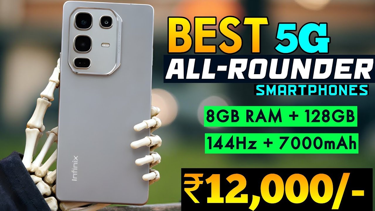 Top 5 Best 5G Smartphone Under 12000 2025 | 144Hz + 7000mAh 🔥 | best phone in 12k