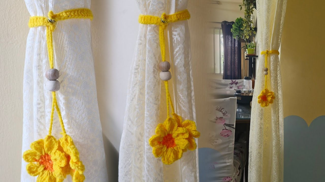 Curtains Tie-Back Ideas ||DIY Yarn Tie-Back Ideas ||