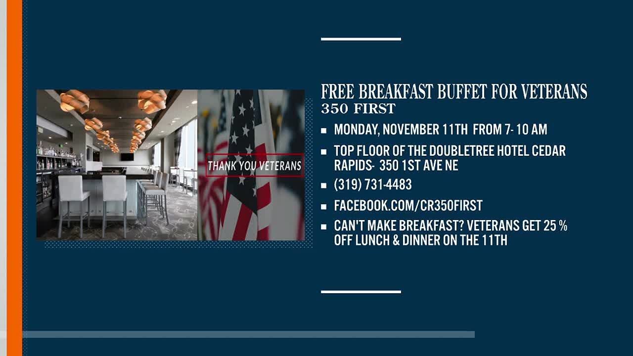 Everyday Iowa - 350 First's Veterans Day Breakfast & more!
