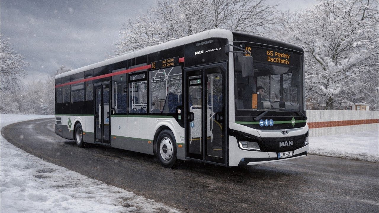 OMSI 2  MAN INTERCITY LE bus ride, a winter trip to OMSI 2 | поездка на автобусе MAN INTERCITY