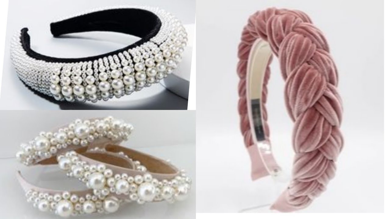 Latest & Beautiful Headbands of Pearls,Diamonds & Clothes for Girls 2021