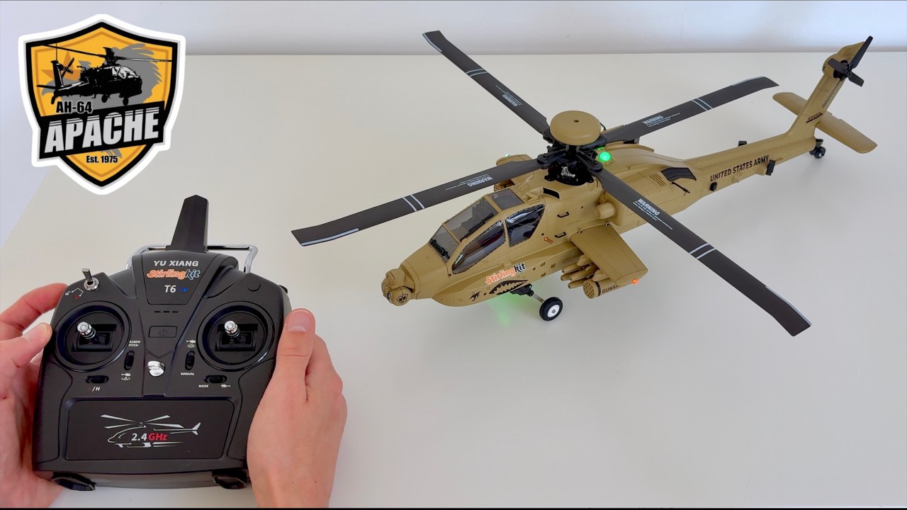 Boeing AH-64 Apache Helicopter 🫡 | Unboxing & Maiden Flight | Yu Xiang F11-N | Stirlingkit