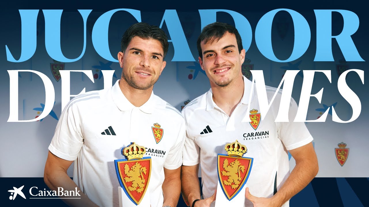 RA&Uacute;L GUTI y FRANCHO recibieron el premio al Mejor Jugador del Mes de mayo CaixaBank | Real Zaragoza