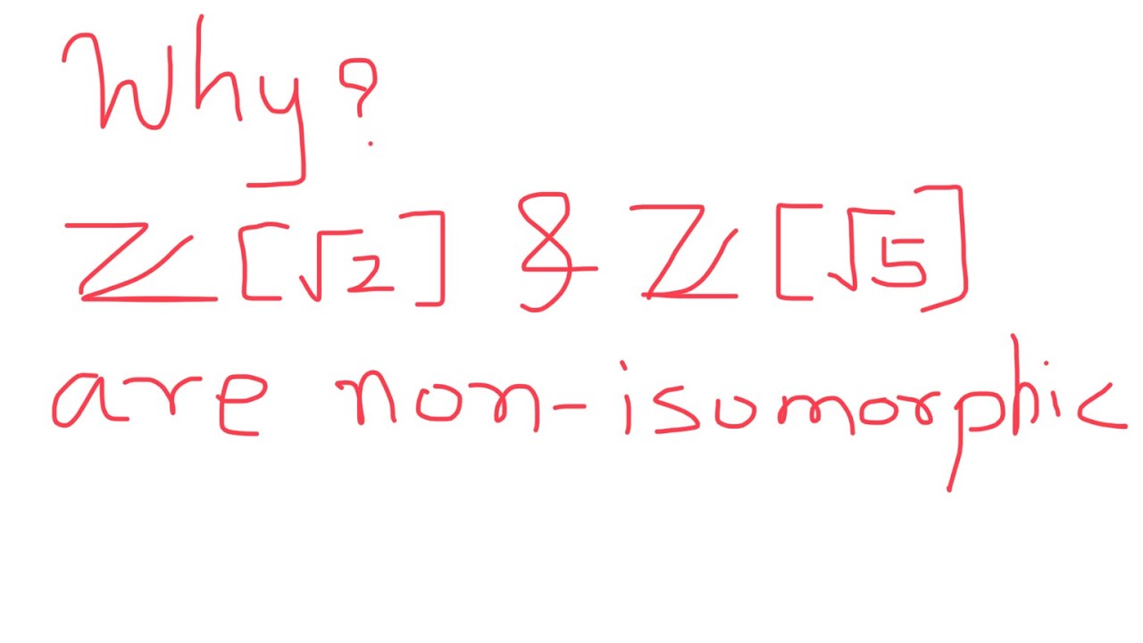 Showing Z[sqrt 2] and Z[sqrt 5] are non isomorphic rings