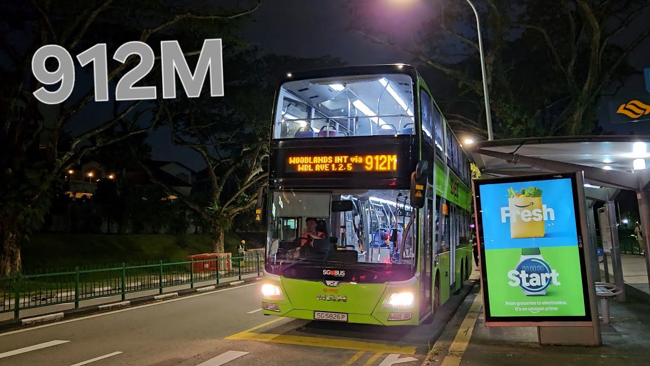 SG5826P - SMRT Bus Service 912M [MAN ND323F (Euro V) (Batch 3)]