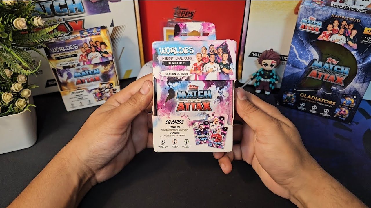 MATCH ATTAX 2025/26 BOOSTER TIN #4 Opening | Worldies International Icons.