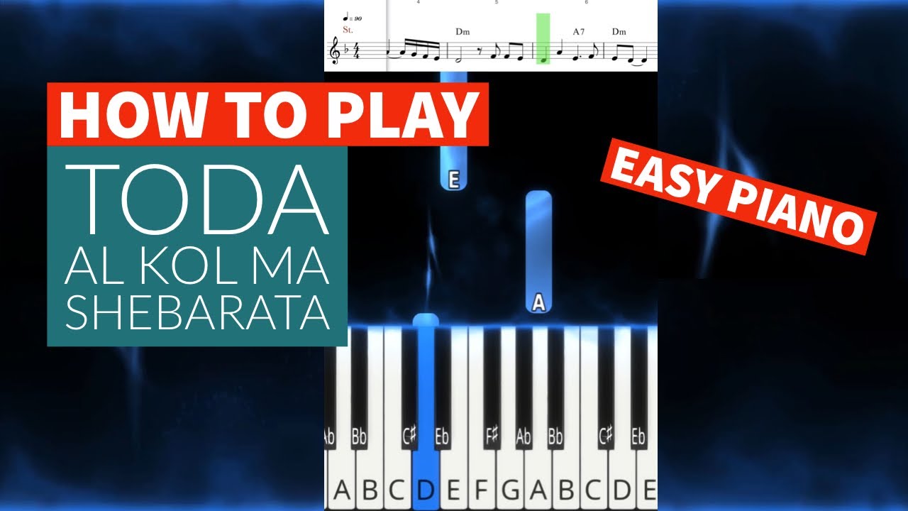 PLAY Toda al kol ma shebarata/Ola kala, ola orea | Free sheet music| #Shorts