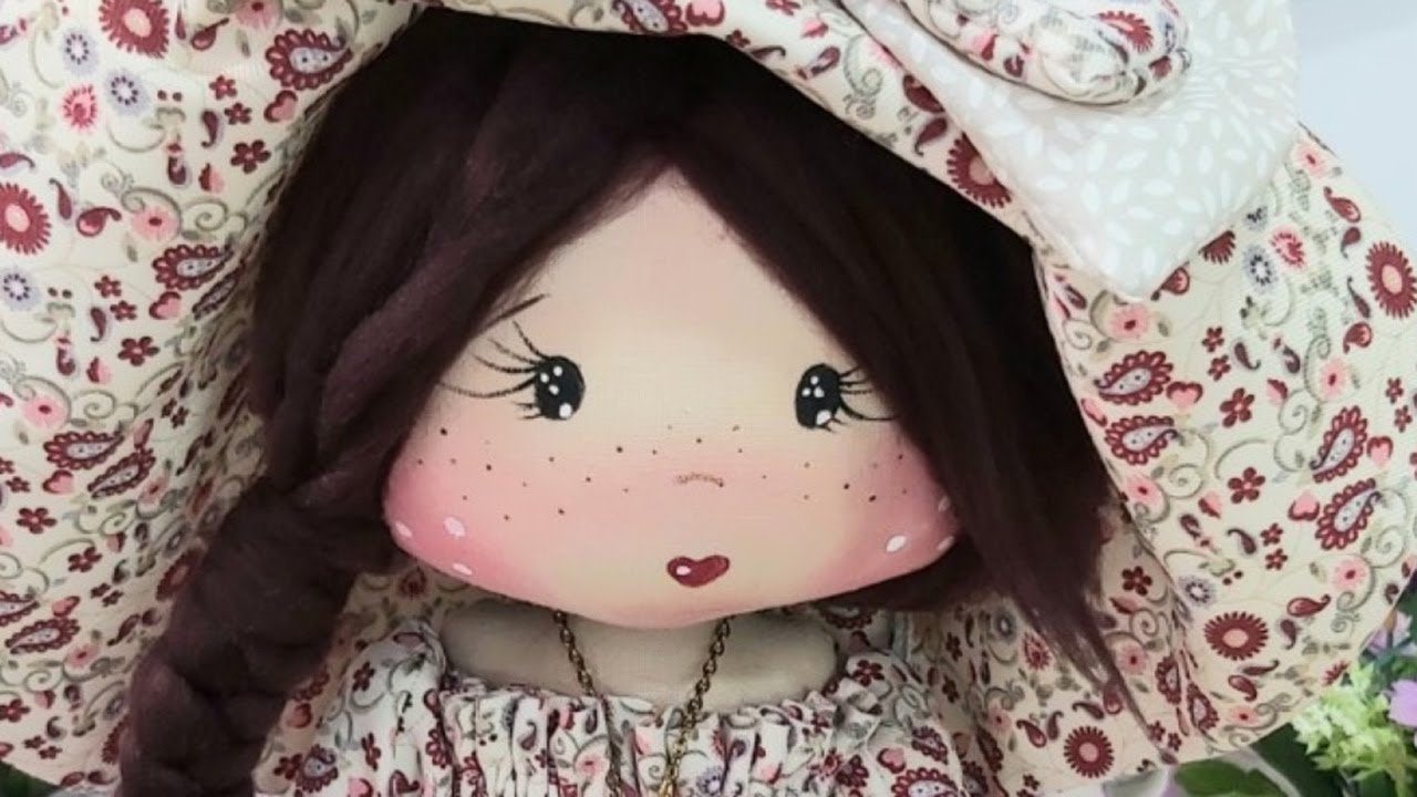 Muñeca romántica sombrero y pelo-Romantic doll hat and hair