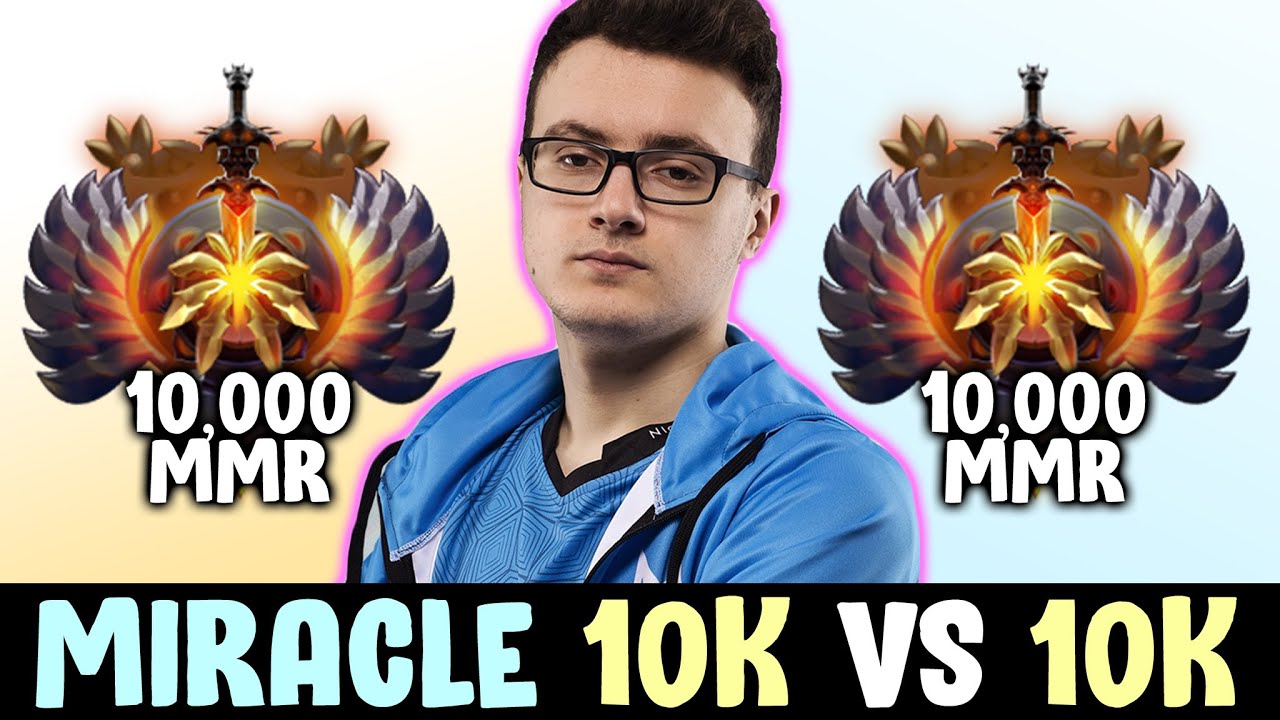 Миракл ПЕРВАЯ 10k катка &mdash; 10,000 ММР vs 10,000 ММР на лайне