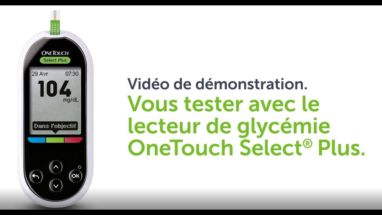 Se tester avec le lecteur de glycémie OneTouch Select® Plus