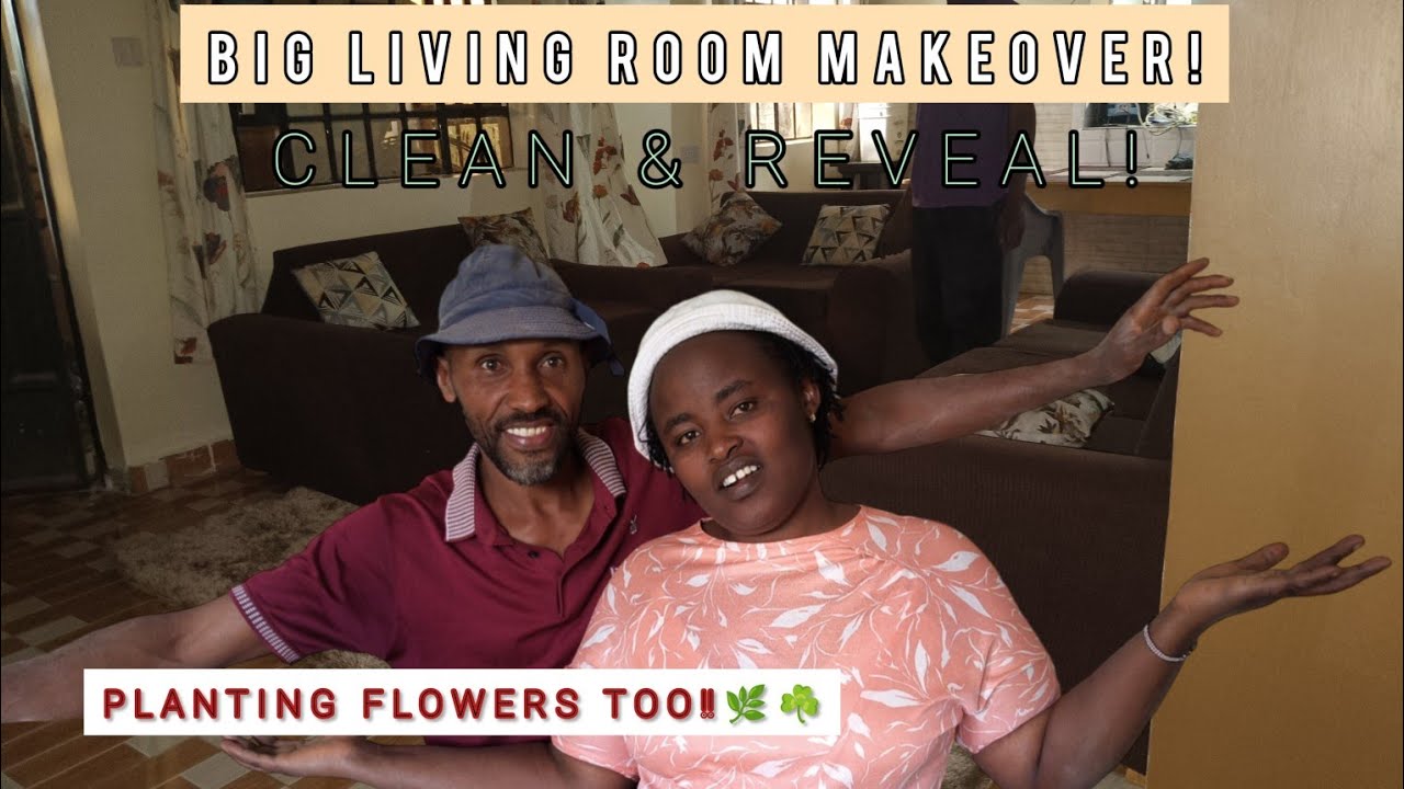 🌟 BIG LIVING ROOM MAKEOVER! CLEAN & REVEAL AFTER BUILDING! 🛋️✨