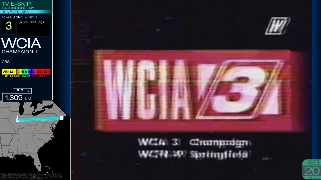 TV DX from Patchogue, NY (E-Skip 1990s)