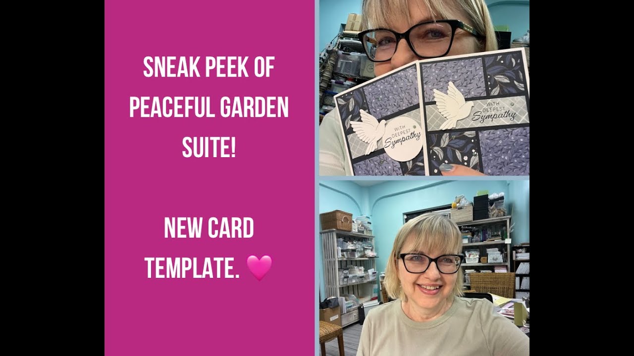 Stampin' Up! Peaceful Garden Suite - (3 sympathy cards) - New card template & cutting instructions