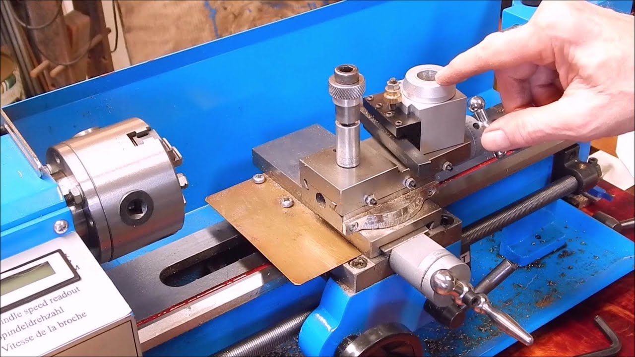 How to fit a mini quick change tool post to a mini lathe using the original top slide bolt
