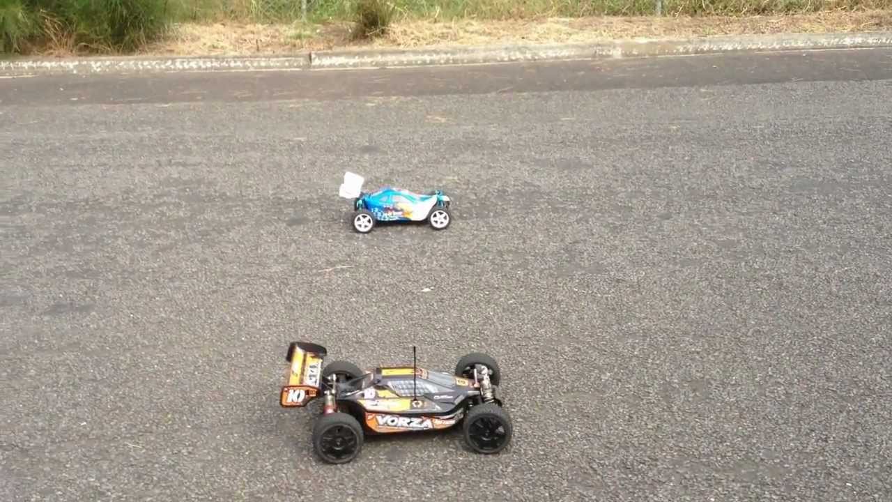 Drag race  Hpi Vorza vs Hsp Xstr Pro buggy