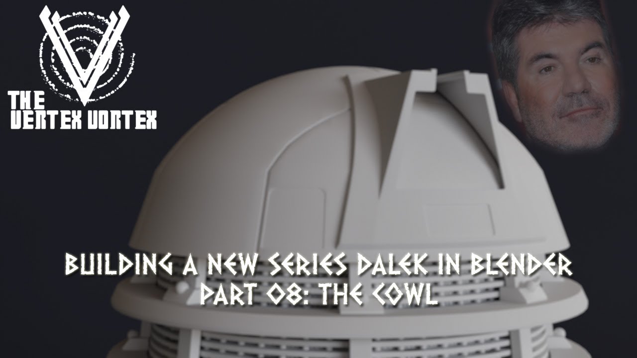 Building a New Series Dalek in Blender Part 08: The Cowl