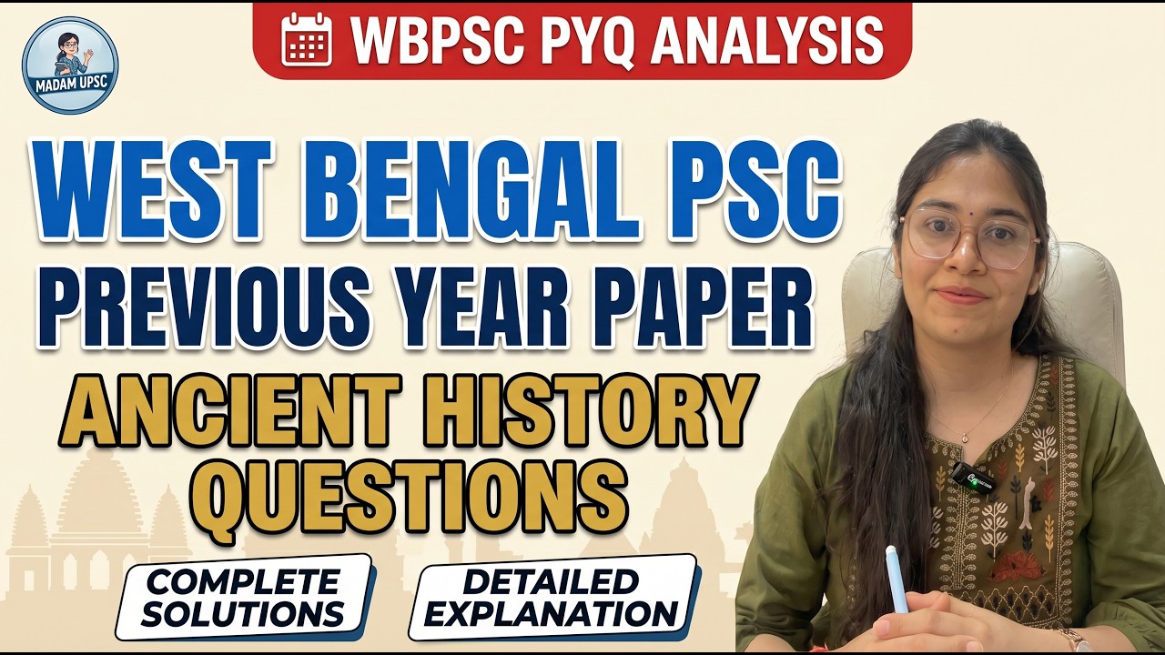 West BENGAL PSC Ancient History PYQs | Test your preparation | 2023 paper discussion