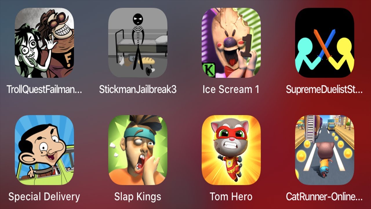 StickmanJailbreak3, Ice Scream 1,Spacial Delivery, Slap Kings,Tom Hero, Cat Runner - Online Rush ...
