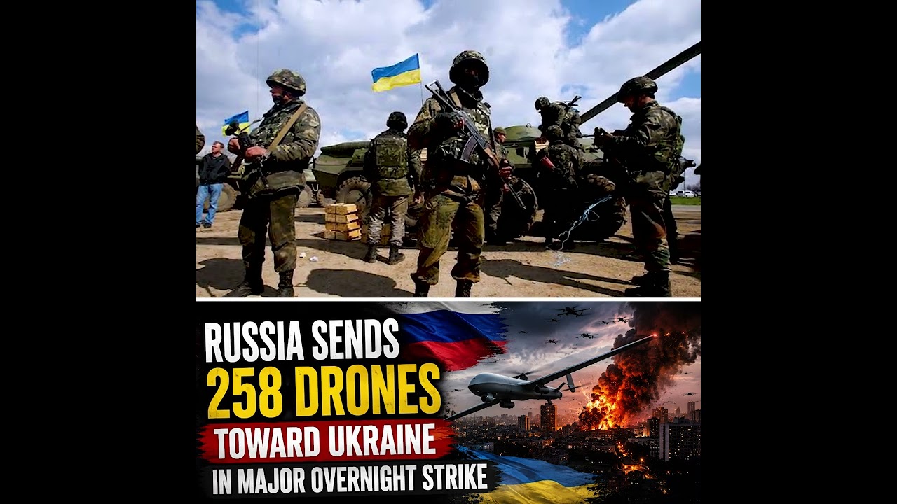 Russia Sends 258 Drones Toward Ukraine in Major Overnight Strike