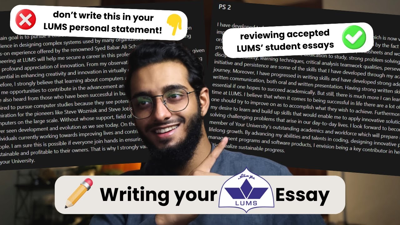 Writing the LUMS Personal Statements | Getting into LUMS