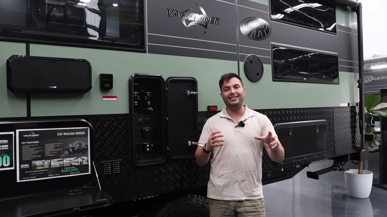 Компания OFF TRACK RV представляет кемпер VACATIONER 2025 года: ROUGH RIDER 23F QUAD BUNK.