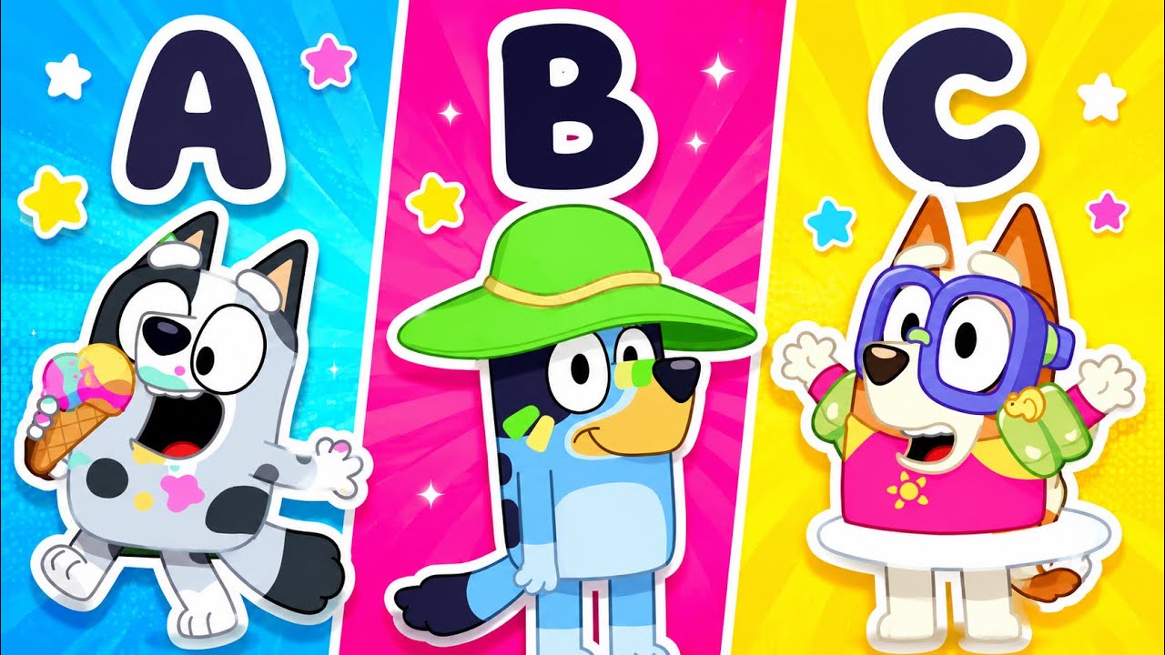 BLUEY ABC Toddler Learning Video - Bluey and Bingo  Video