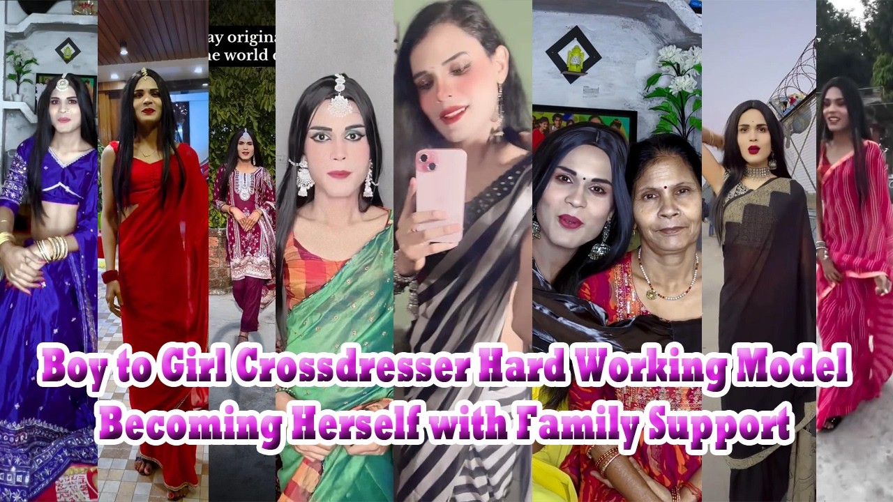 Male to Female Crossdresser Model is Having Supporting Family & Friends