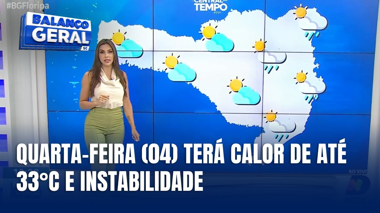 Central do Tempo -  Santa Catarina com sol, nuvens e pancadas de chuva