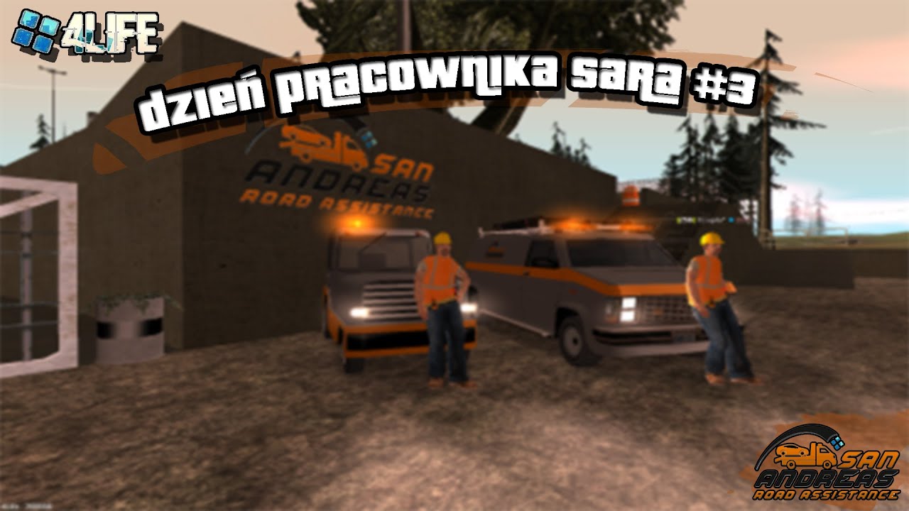 👷‍♂️🦺 MTA 4LIFE - SŁUŻBA PRACOWNIKA SARA #3 Malowanie pasów wraz z supporterem! 🦺👷‍♂️
