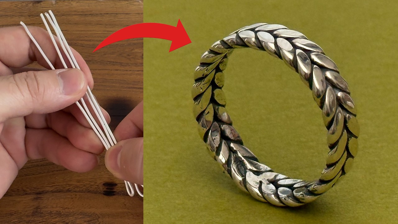 How to make a wheat ear ring at home? Jewelry making process.