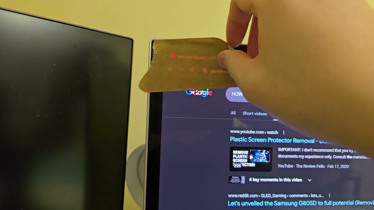 How To Peel Off Samsung Odyssey OLED G6 Monitor Film! QUICK, SIMPLE, AND EASY!