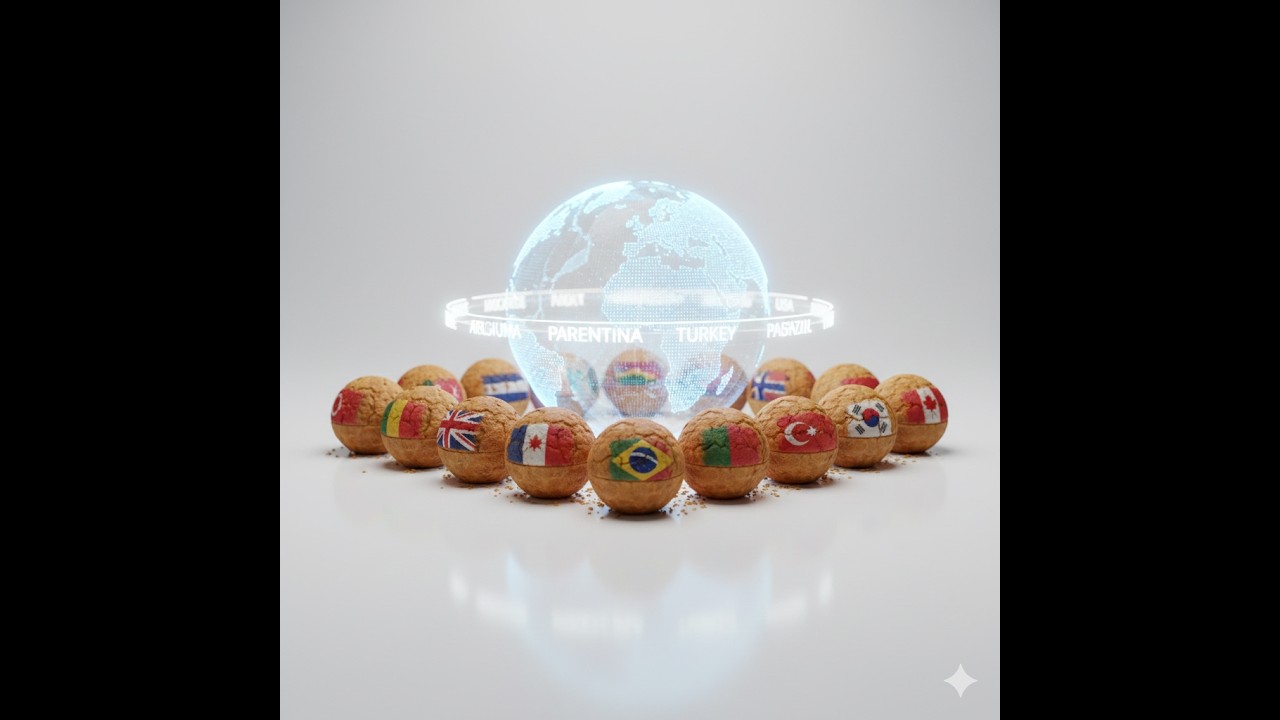 Inside every sphere is that country’s traditional dish 🌍🍽️❤️