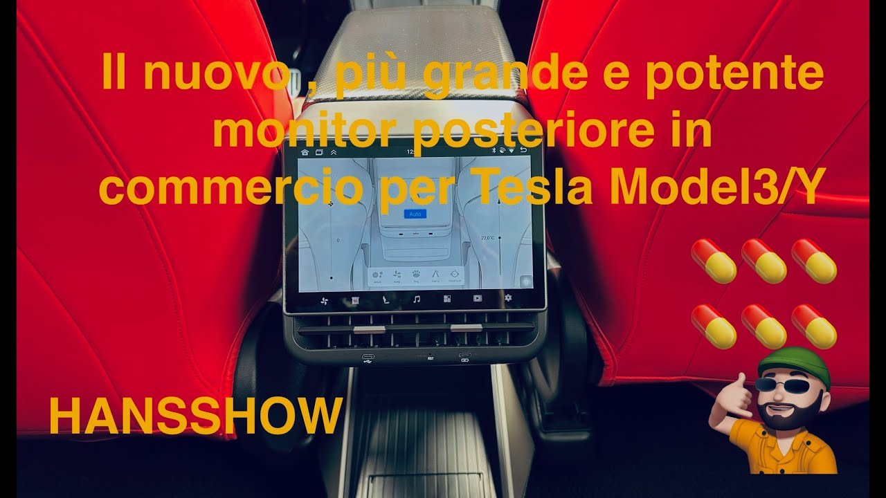 HANSSHOW: Monitor posteriore H86, il più grande upgrade per Tesla Model 3/Y #tesla#tutorial