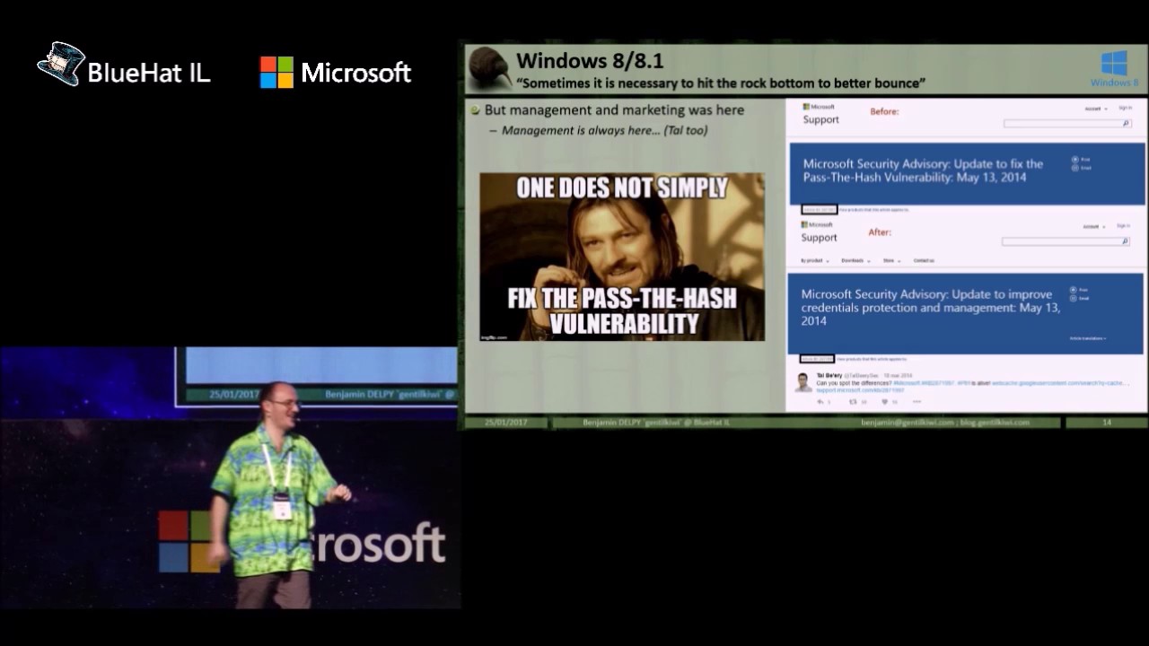 BlueHat IL 2017 - Benjamin Delpy 'gentilkiwi' - From Mimikatz to Kekeo