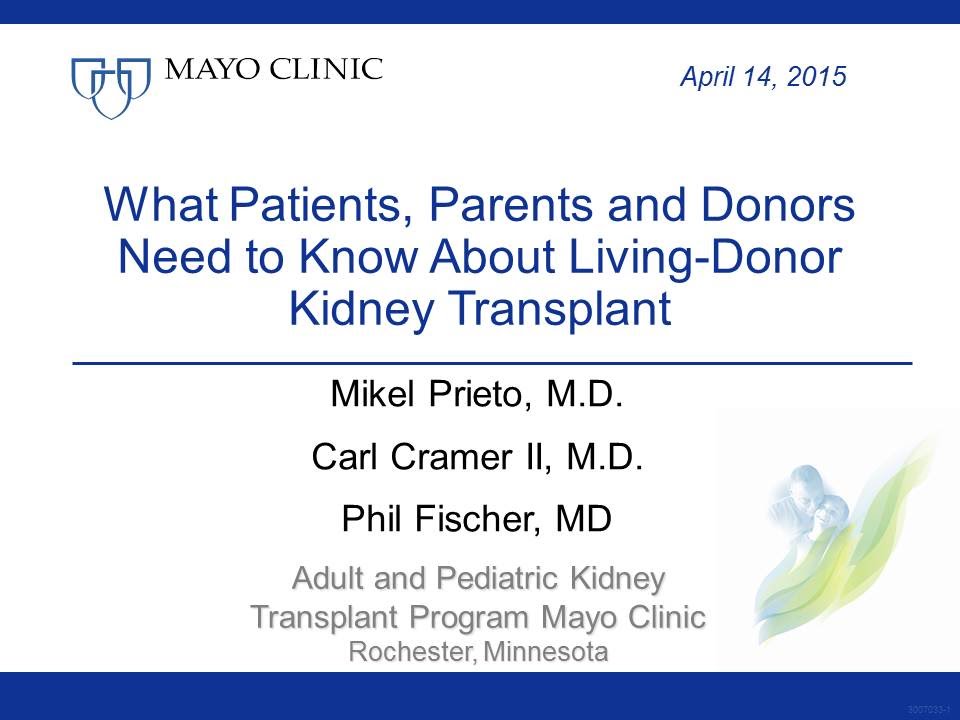 Interactive Webinar: What Patients and Donors Need to Know About Living-Donor Kidney Transplant
