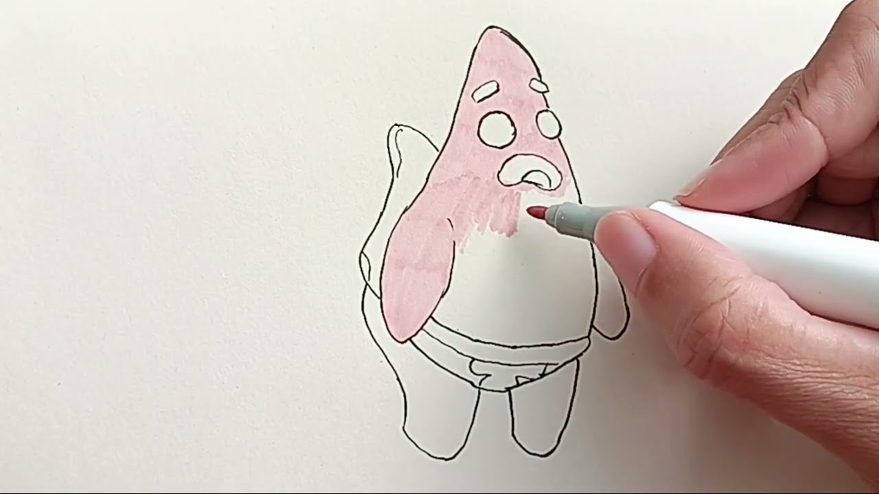 Drawing Funko Pop Patrick Star with Wedgie from Spongebob Squarepants