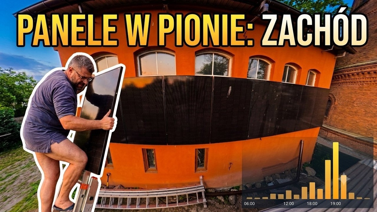 Czy fotowoltaika na zach&oacute;d w pionie ma sens? Szokujące statystyki i ciężki montaż!