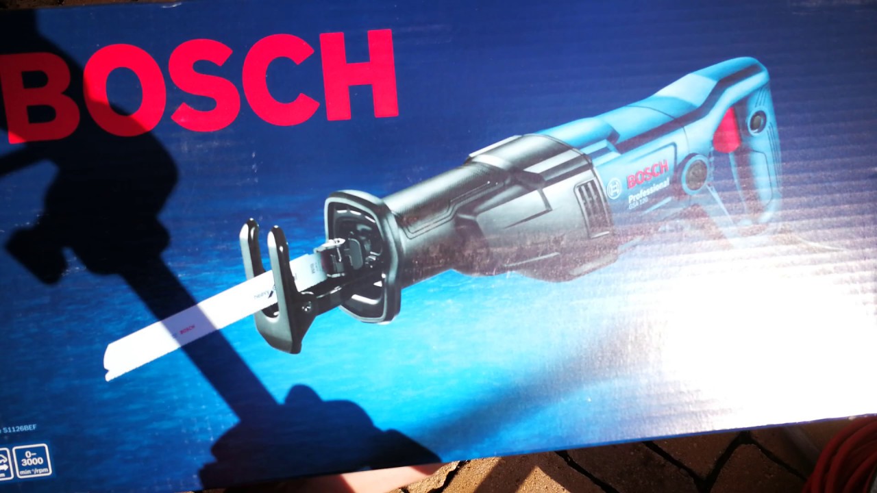 Unpacking / unboxing reciprocating saw Bosch GSA 120 06016B1020